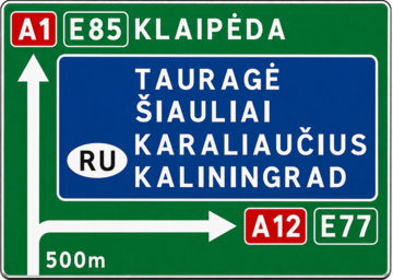 Kelio ženklas 601